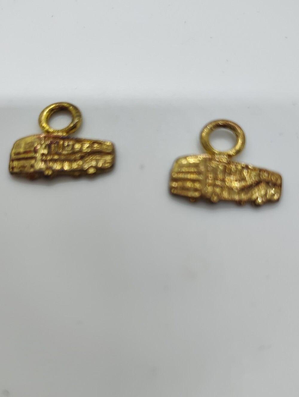 Gold Tone Class A Motorhome Charm Pair